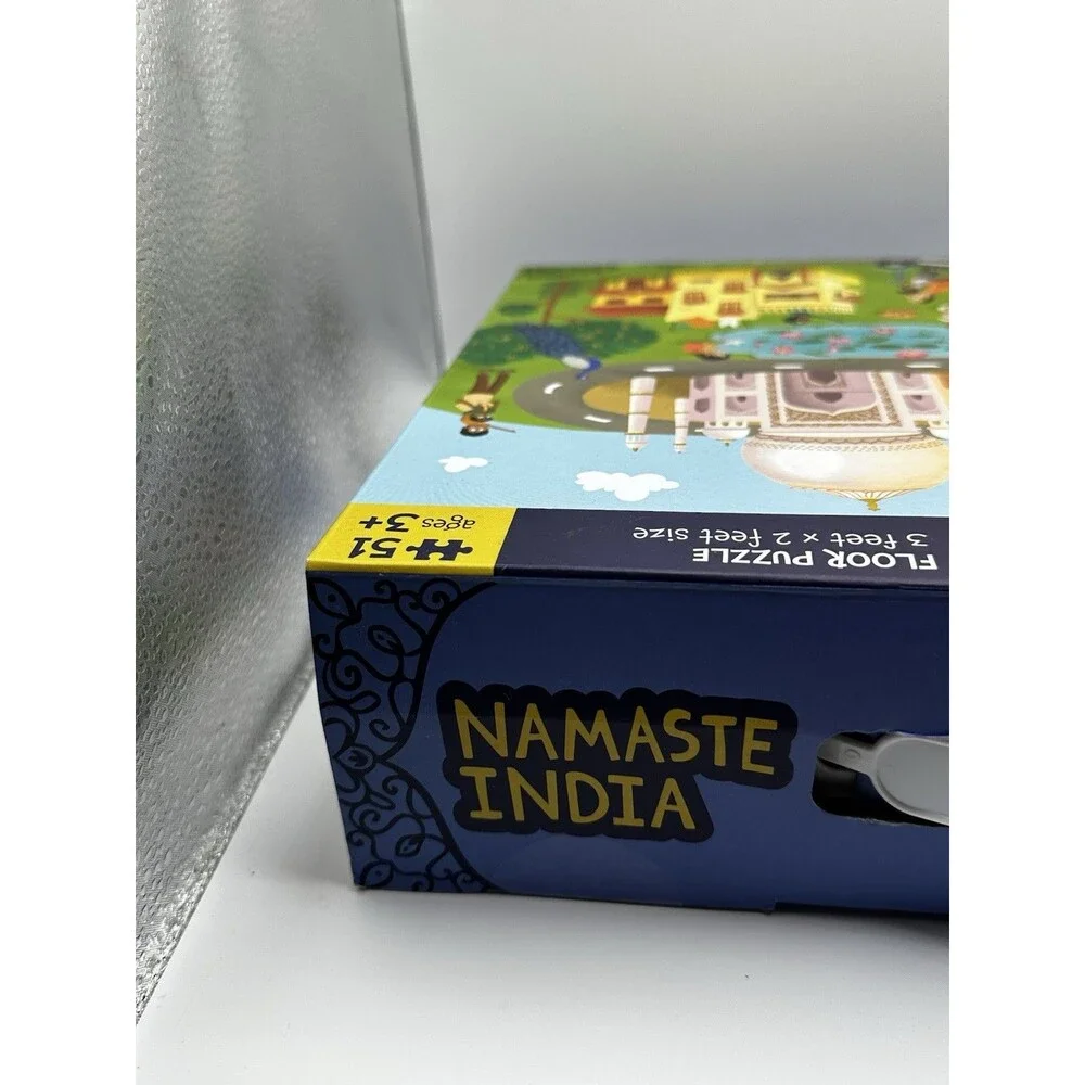 Kulture Khazana Namaste India Floor Puzzle 51 pc 3x2 ft Taj Mahal India Kids